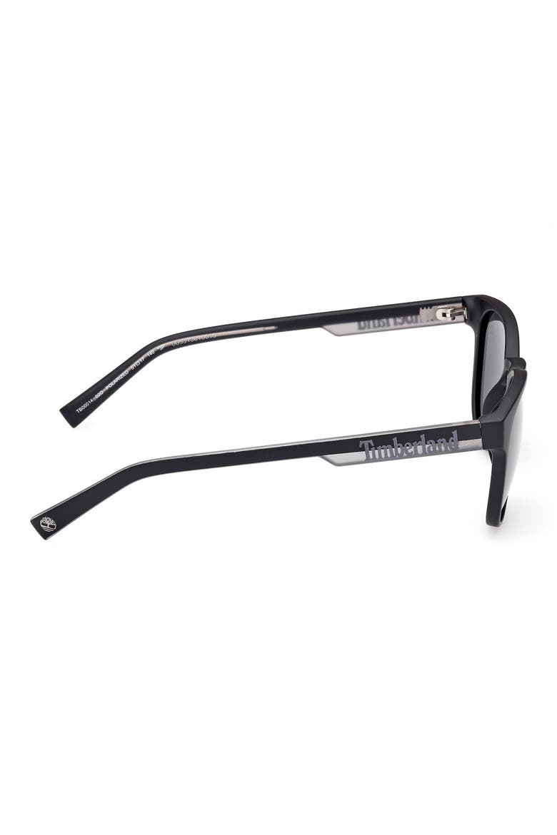 51mm Polarized Round Sunglasses, Alternate, color, MATTE BLACK / SMOKE POLARIZED
