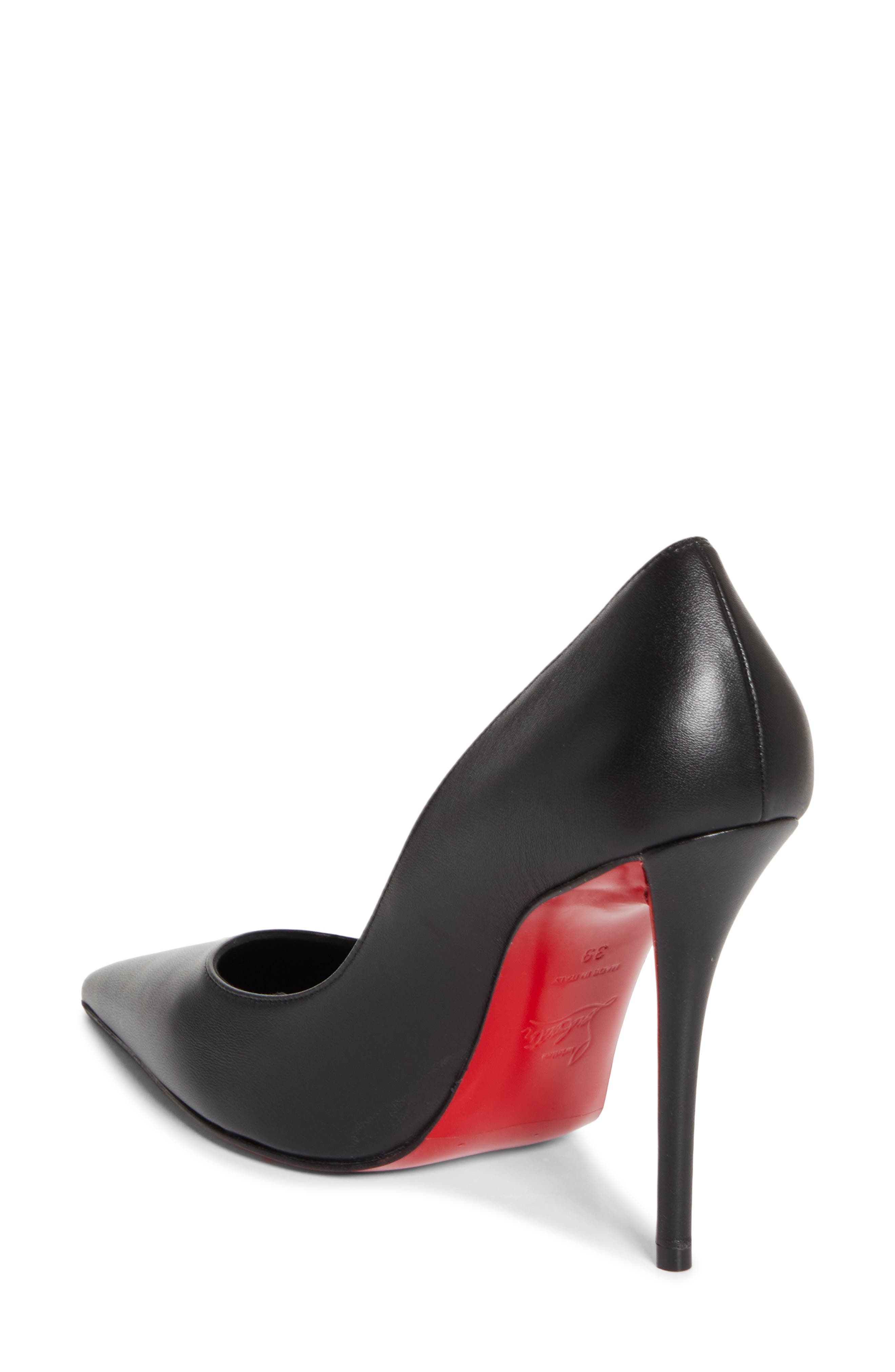 Christian Louboutin Miss Z Pointed Toe Pump, Alternate, color, Black/ Black
