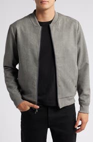 Robert Barakett Degas Faux Suede Knit Bomber Jacket