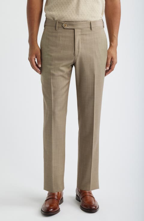 Parker Classic Wool Sharkskin Dress Pants