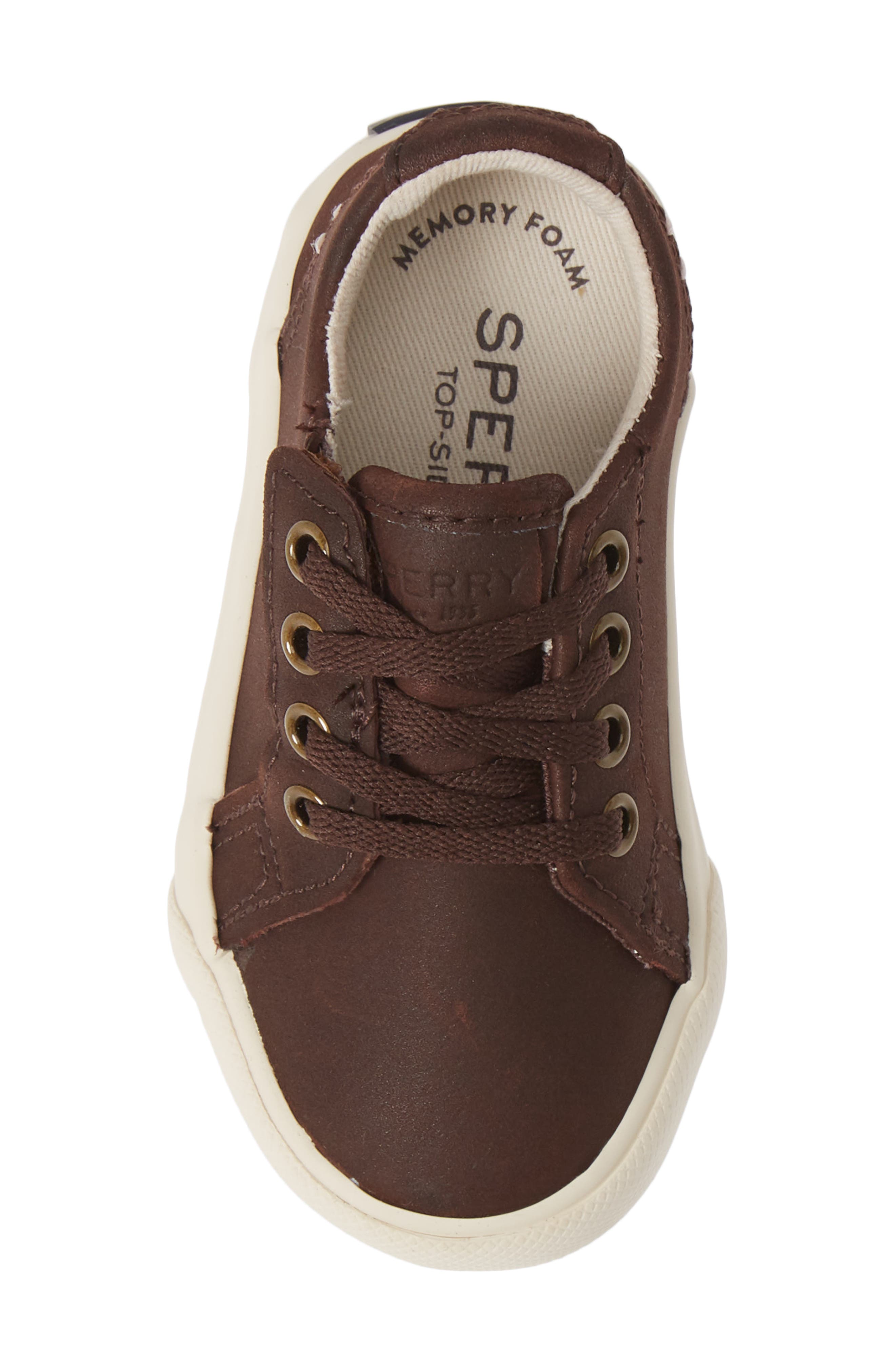 Sperry Kids Striper II LLT Sneaker, Alternate, color, BROWN LEATHER