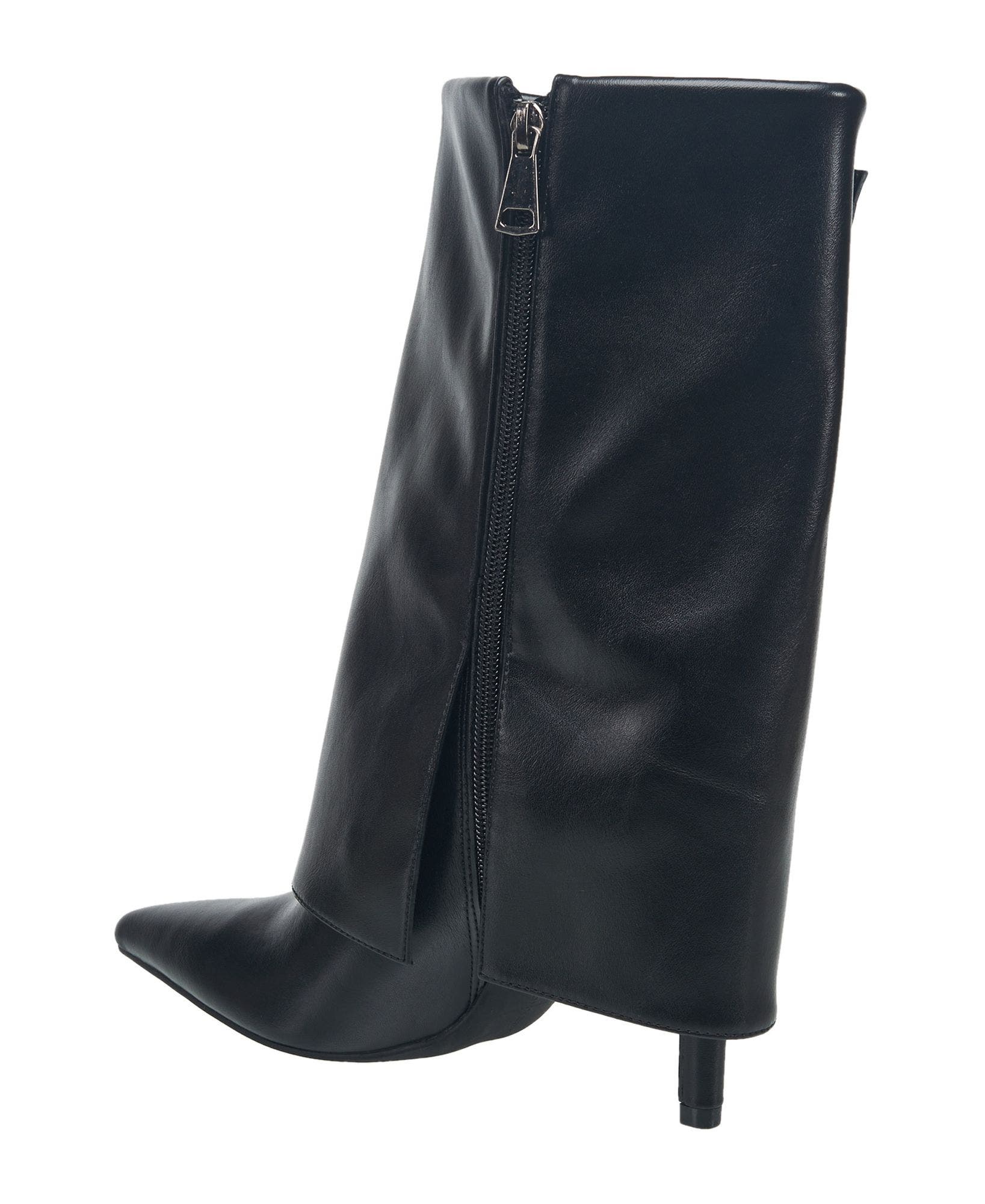 Riled Fold Over Boot, Alternate, color, Black