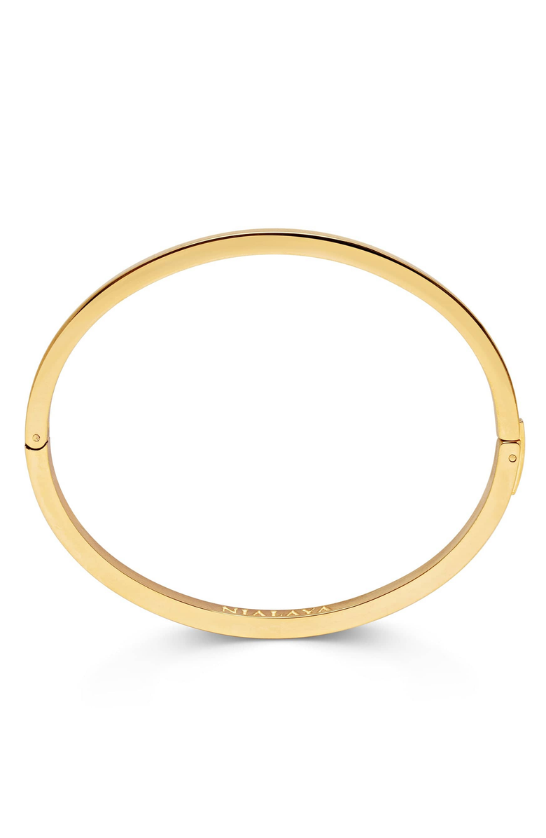 Nialaya Simplicity Bangle, Main, color, Gold