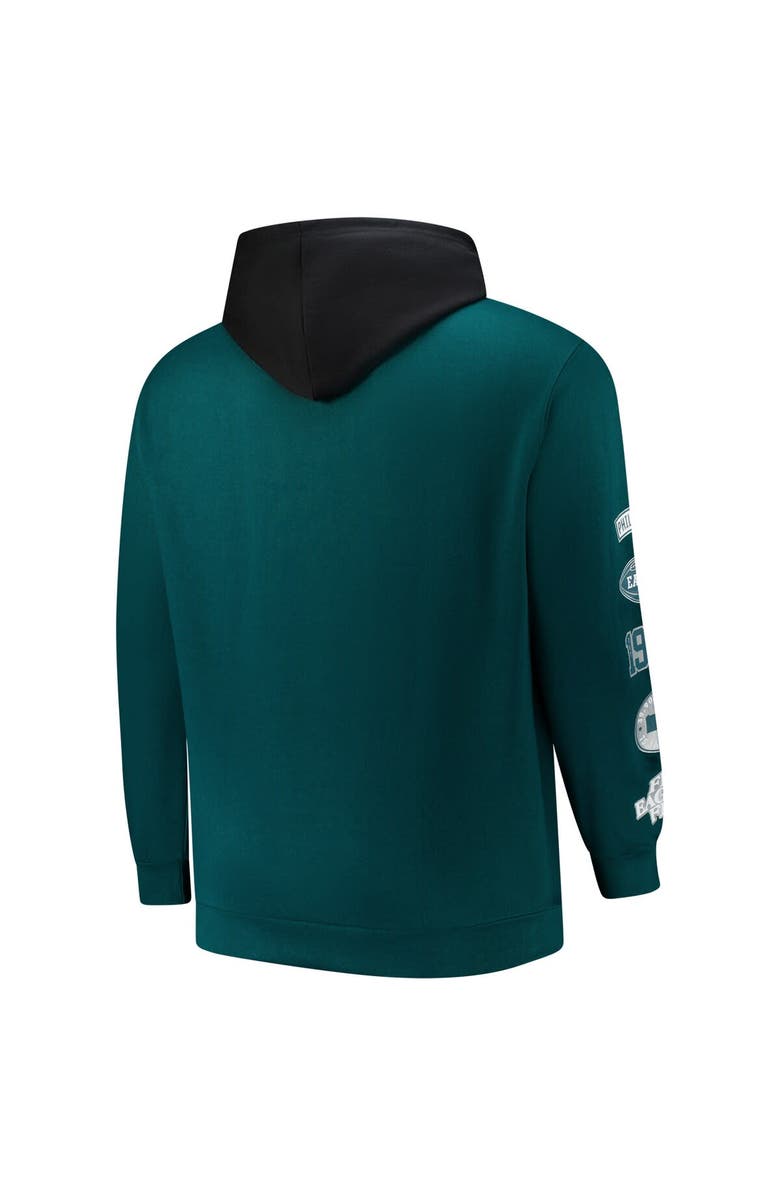 FANATICS Men's Fanatics Green Philadelphia Eagles Big & Tall Patched Out Pullover Hoodie, Alternate, color, Green