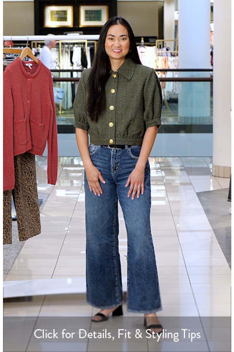 Cove Short Sleeve Tweed Crop Jacket video