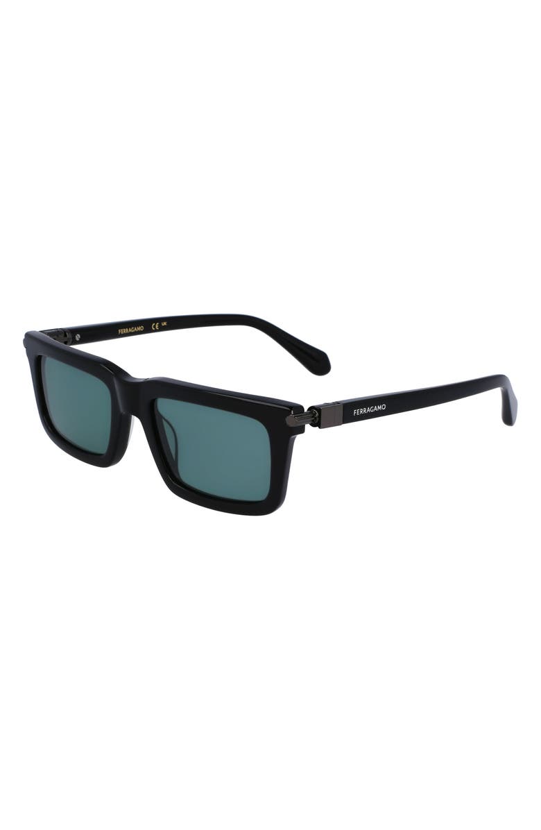 FERRAGAMO 53mm Prisma Modified Rectangle Sunglasses, Alternate, color, 