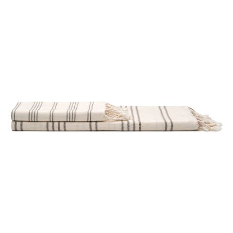 Heritage Stripe Turkish Cotton Bath and Hand Towel - Set