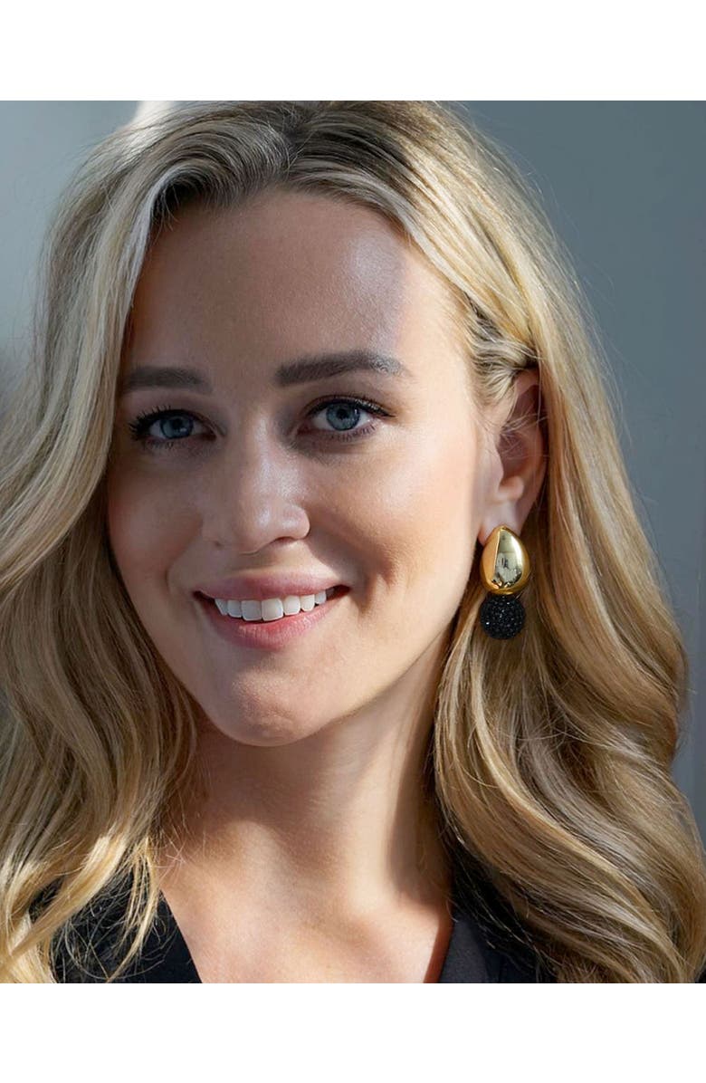 Saulė Label Tulia Glam Earrings, Alternate, color, Onyx Nightfall