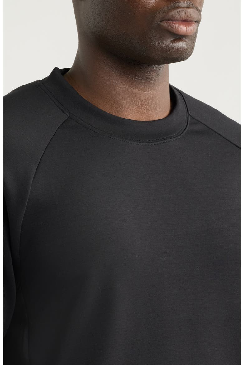 Flex Double Knit Crewneck Sweatshirt, Alternate, color, BLACK