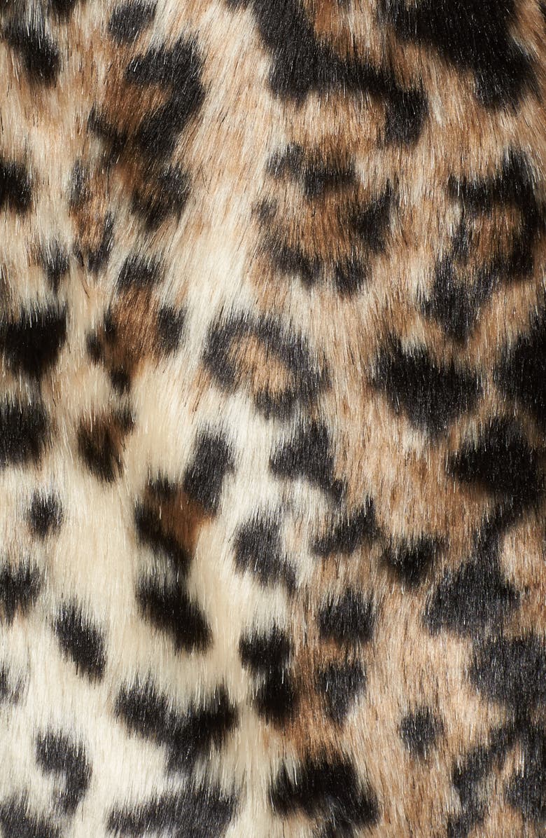 BB Dakota by Steve Madden BB Dakota McKinley Leopard Print Faux Fur Jacket, Alternate, color, 