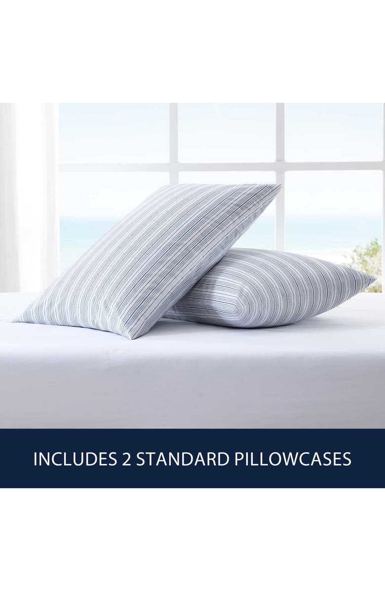 Nautica Beaux Stripe Set of 2 Pillowcases, Alternate, color, Dark Blue
