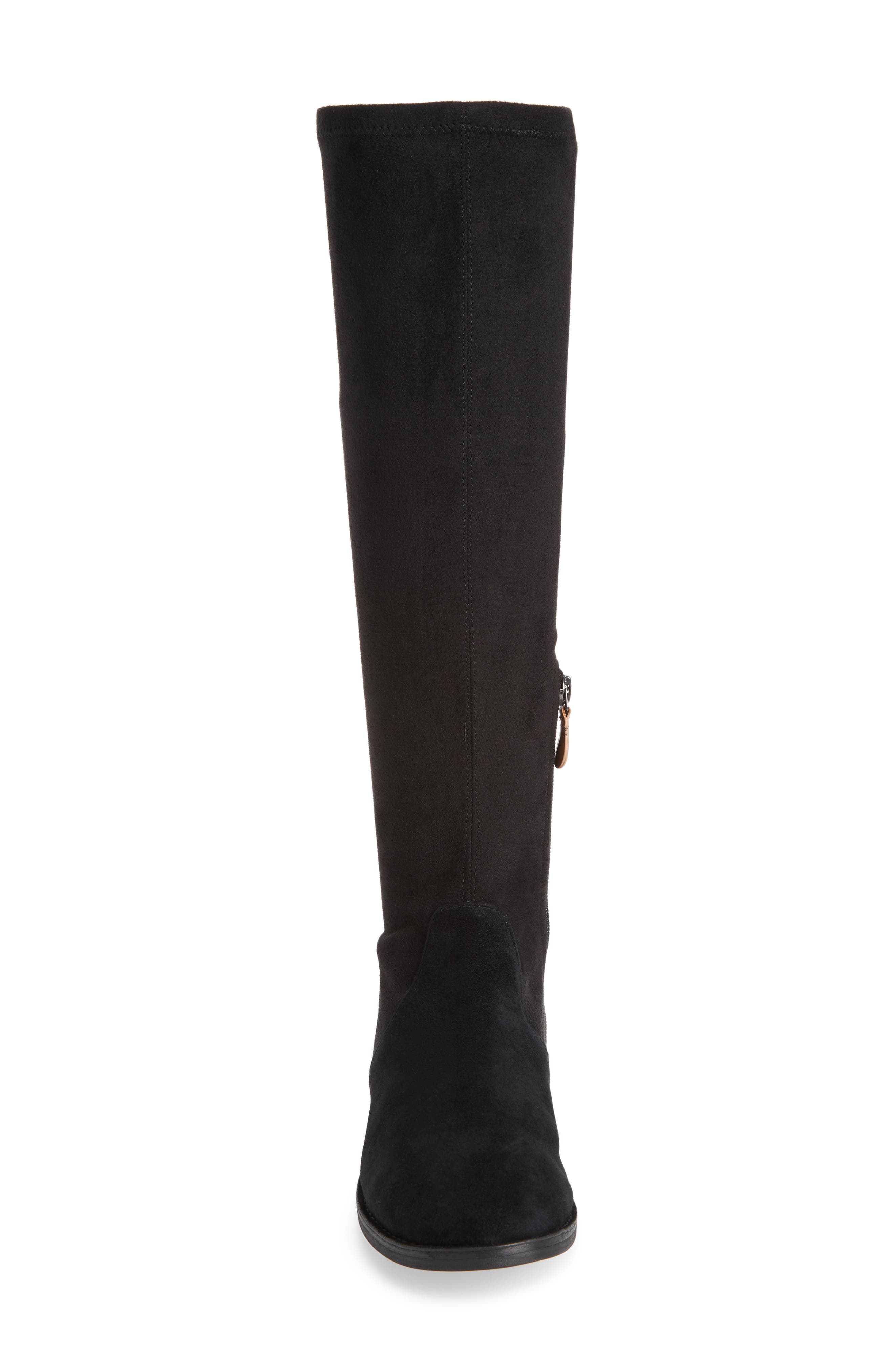 Gentle Souls by Kenneth Cole Emma Stretch Knee High Boot, Alternate, color, Black Suede