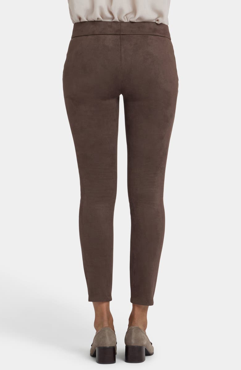 NYDJ Faux Suede Leggings, Alternate, color, Coffee Bean