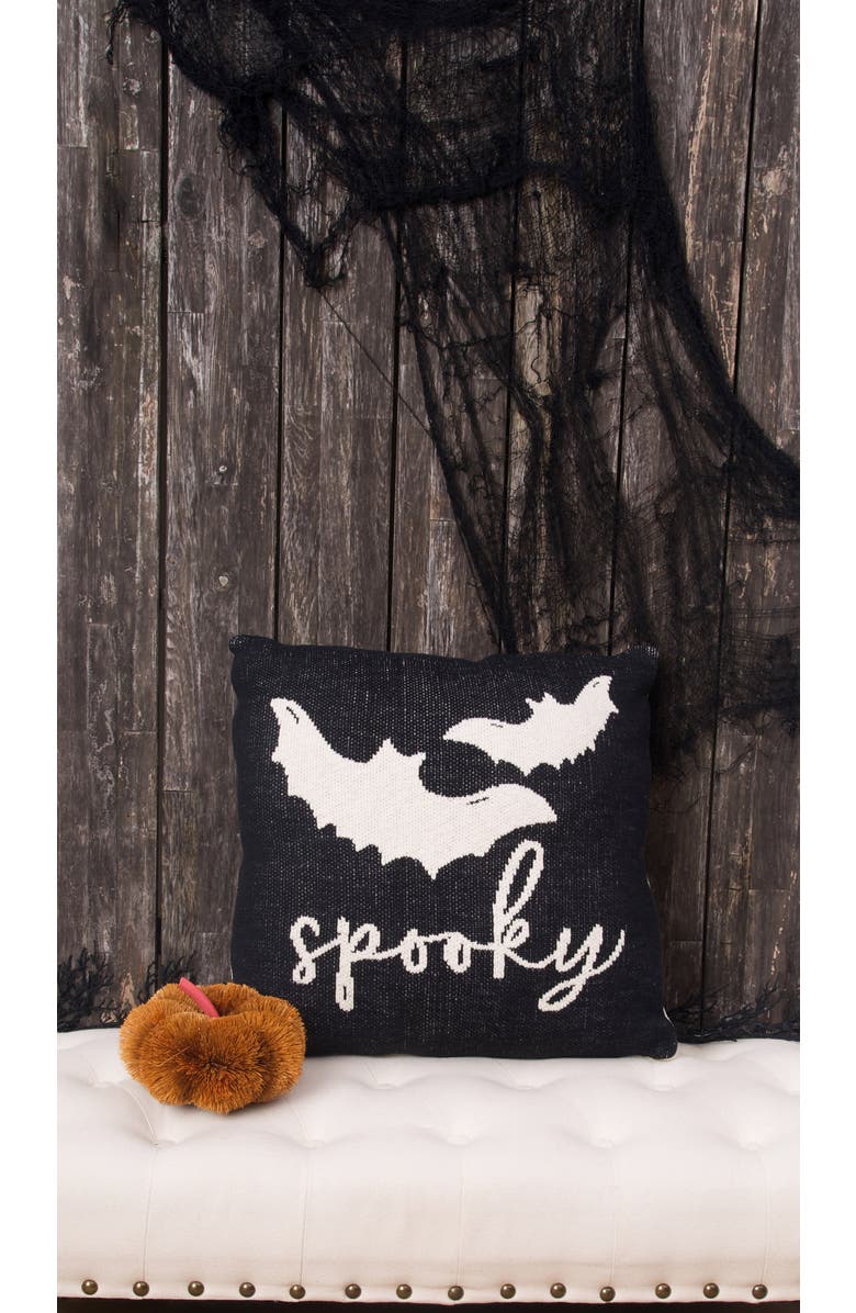 C&F Home Bats Reversible Halloween Knitted Pillow, 20" x 20", Alternate, color,