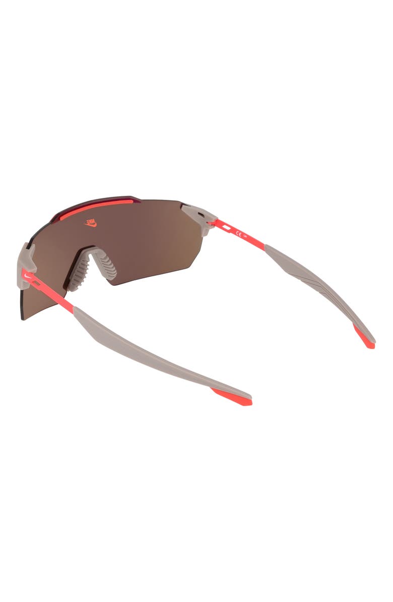 Nike Limitless 61mm Shield Sunglasses, Alternate, color, College Grey / Orange Mirror