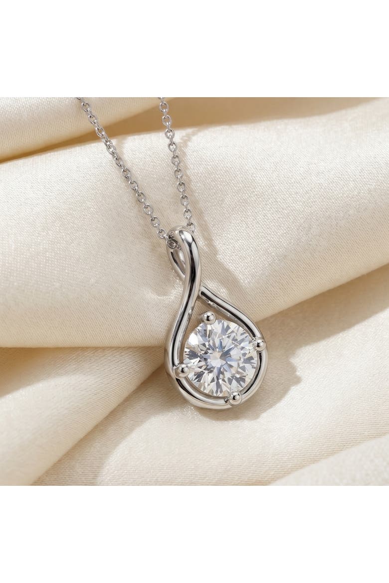 1Ct Diamond Infinity Pendant 14k Gold Necklace 18" Lab Grown EF/VS, Alternate, color, Rose Gold