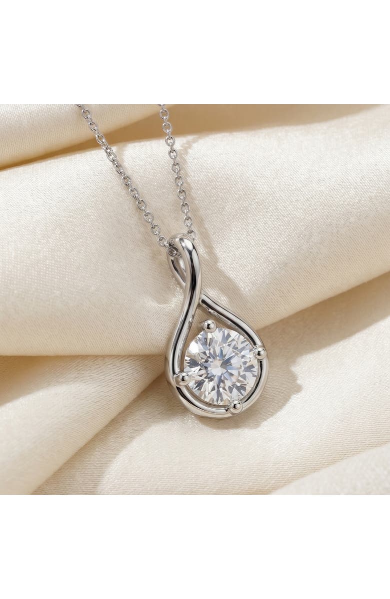 Bliss Diamond 1Ct Diamond Infinity Pendant 14k Gold Necklace 18" Lab Grown EF/VS, Alternate, color, White Gold