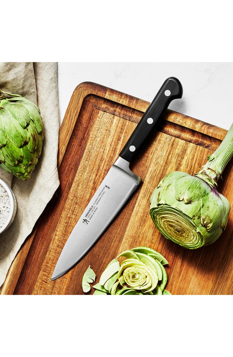HENCKELS CUTLERY Classic Precision Six-Inch Chef's Knife, Alternate, color, Black