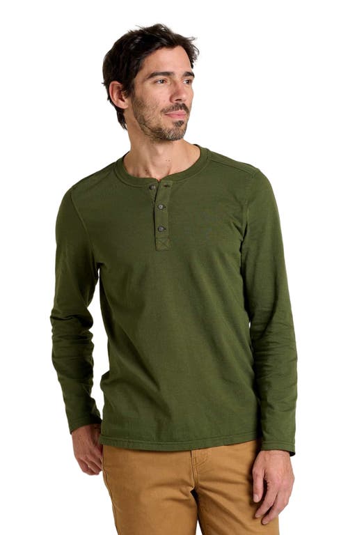 Toad & Co Men's Primo Long Sleeve Henley in Chive 