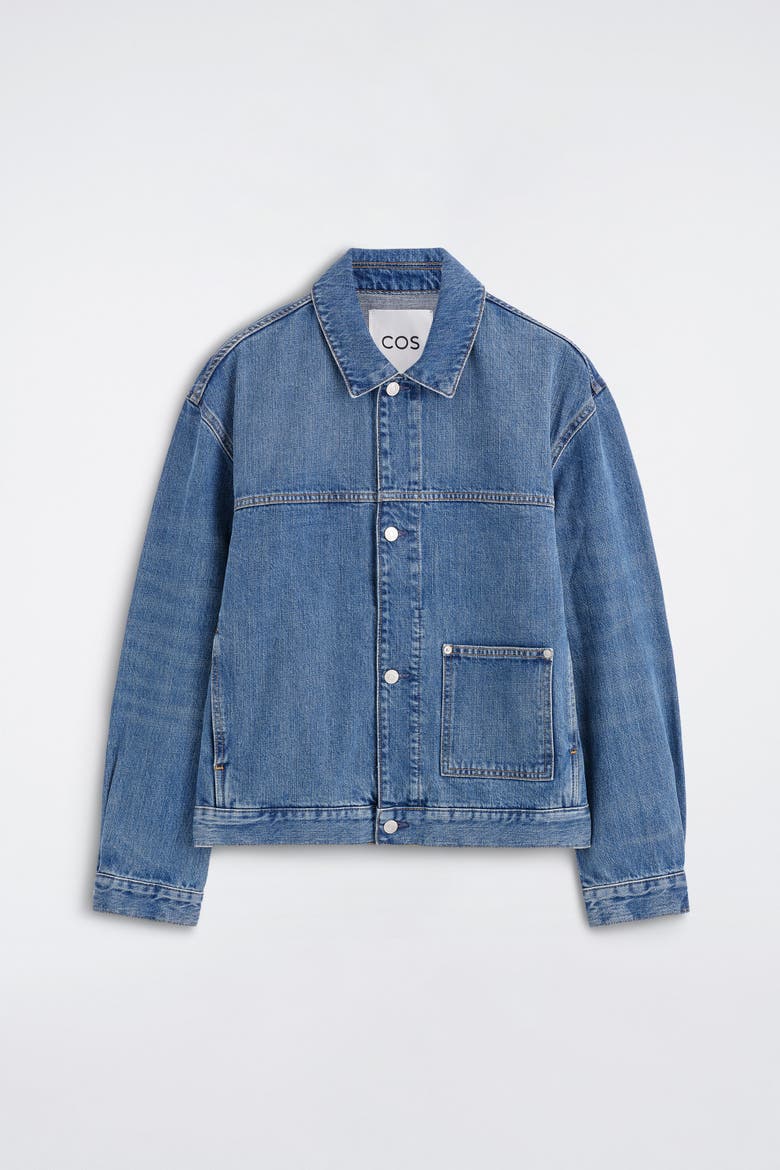 Denim Shirt Jacket, Alternate, color, BLUE