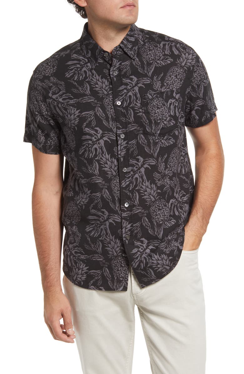 Rails Carson Pineapple Short Sleeve Button-Up Shirt, Main, color,