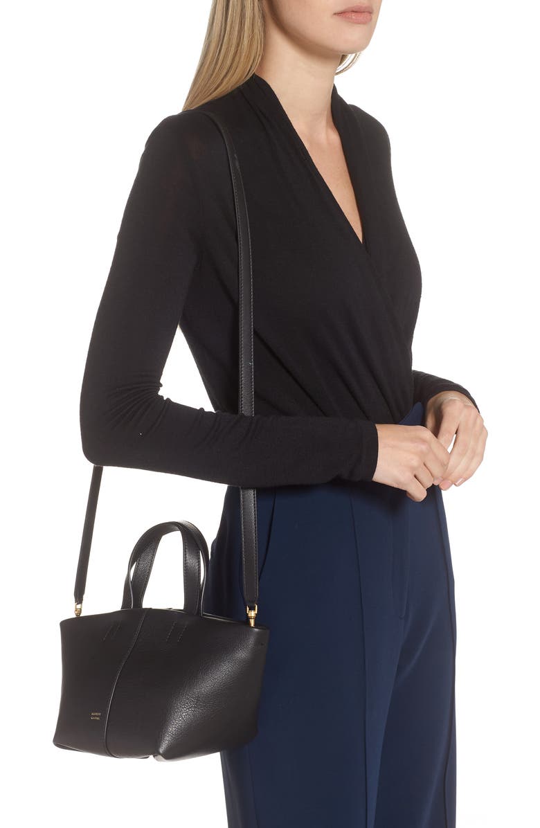 Mansur Gavriel Mini Tulipano Leather Tote, Alternate, color,