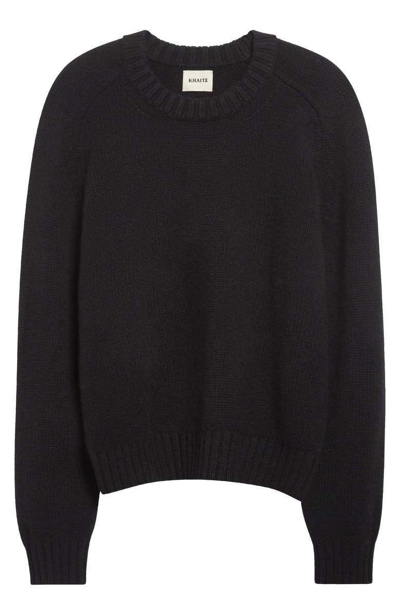 Khaite Mae Crewneck Cashmere Sweater, Main, color, Black