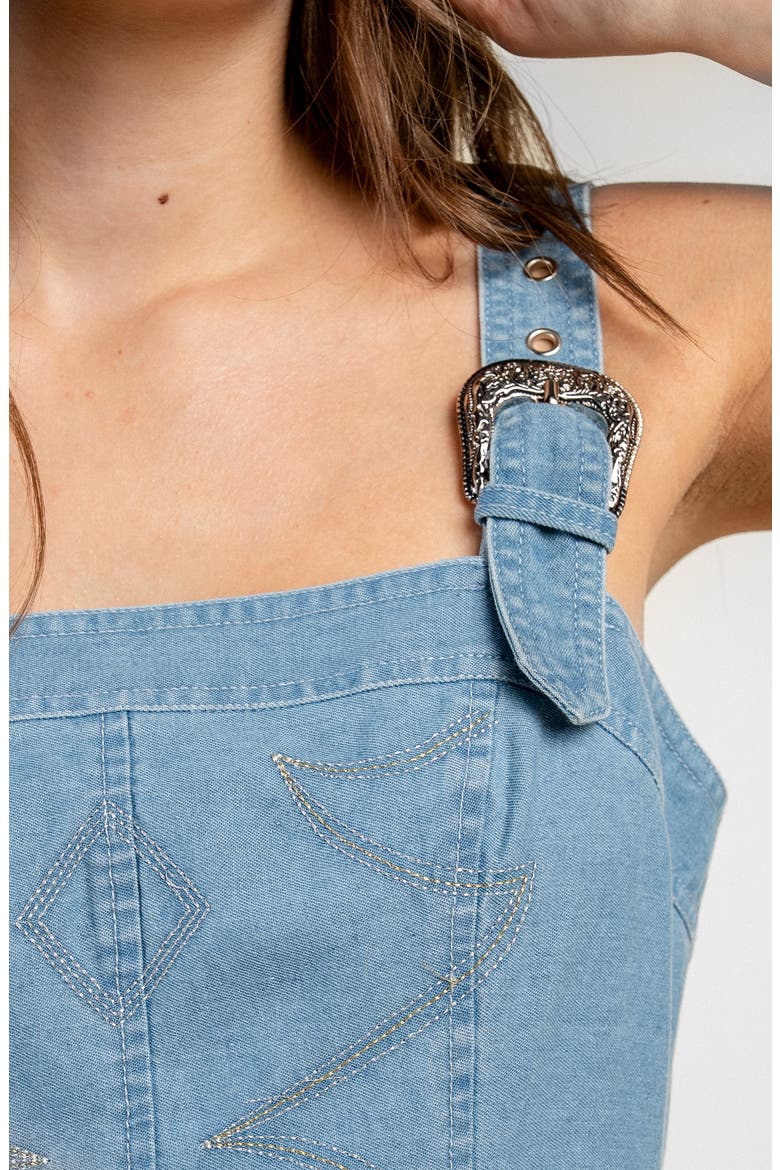 Short Denim Dress, Alternate, color, LIGHT DENIM