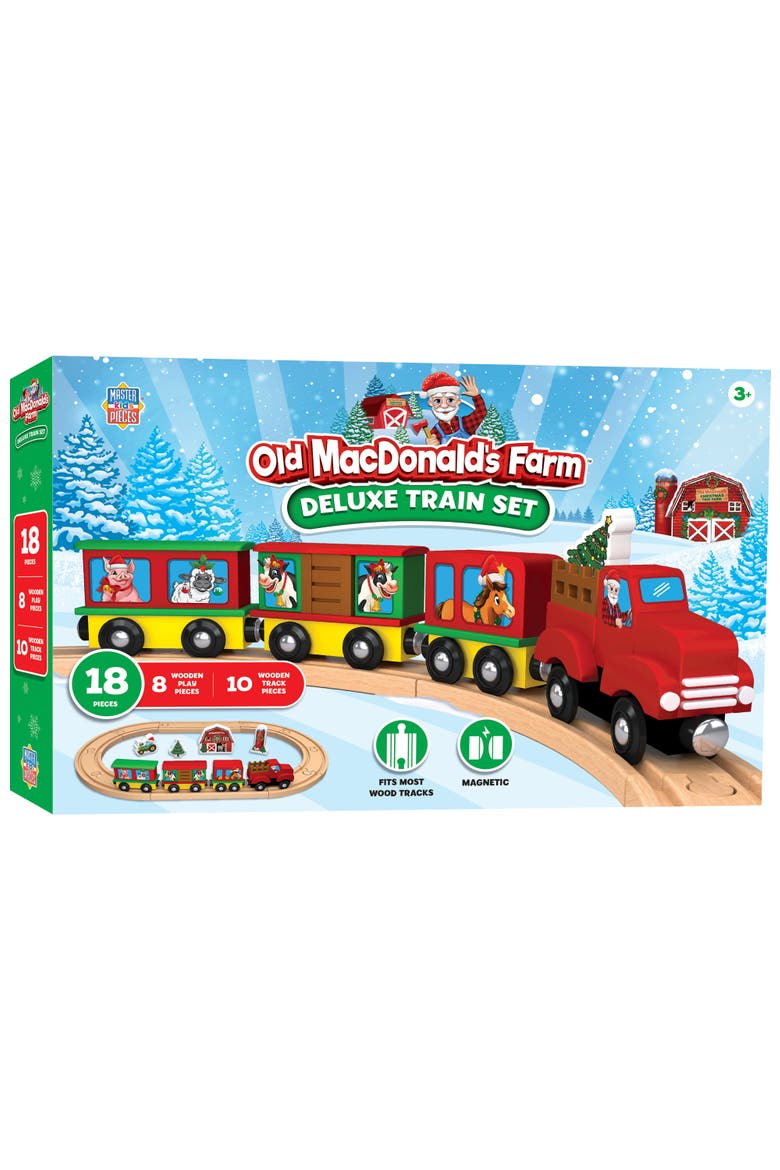 Old MacDonald Holiday Toy Train Set, Main, color, Multicolor