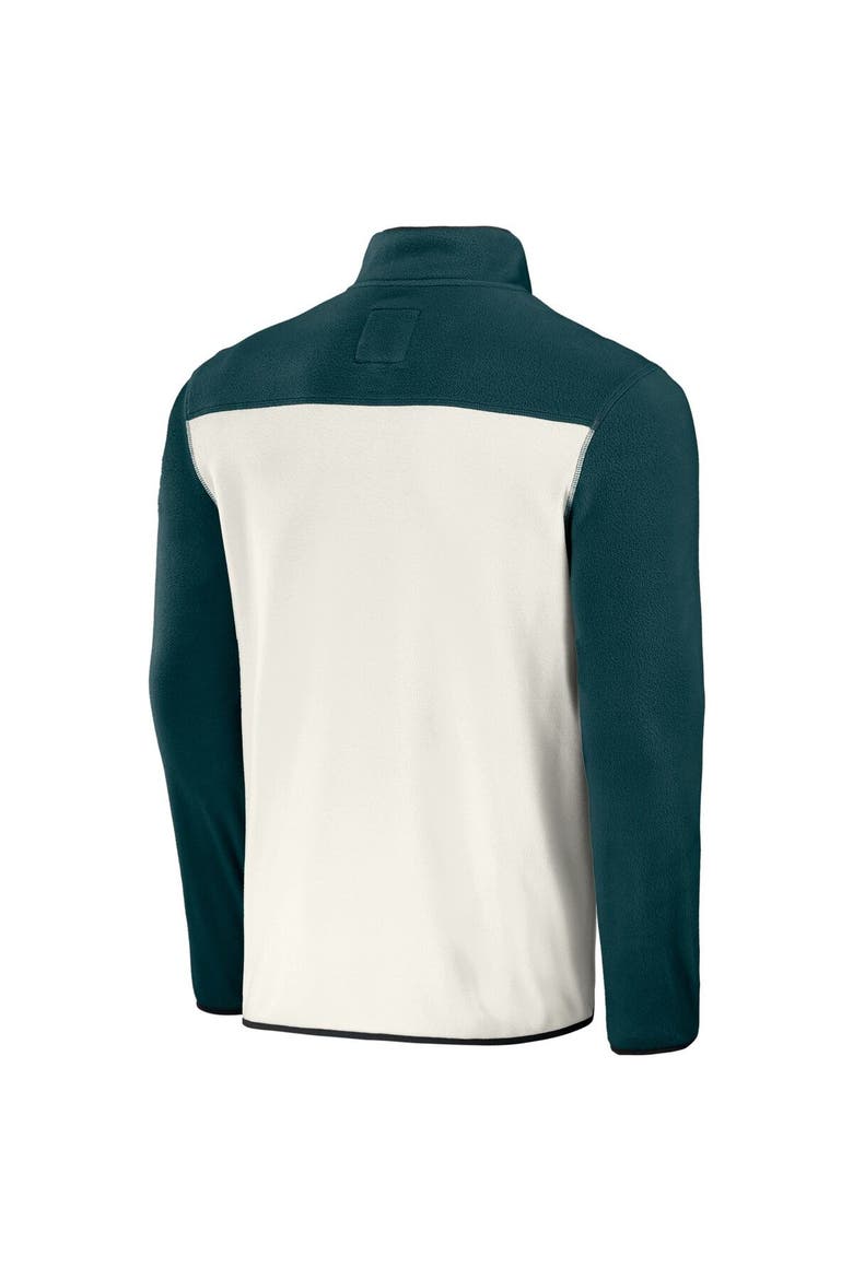Men's NFL x Darius Rucker Collection by Fanatics Green/Cream Philadelphia Eagles Micro Fleece Quarter-Snap Jacket, Alternate, color, Green