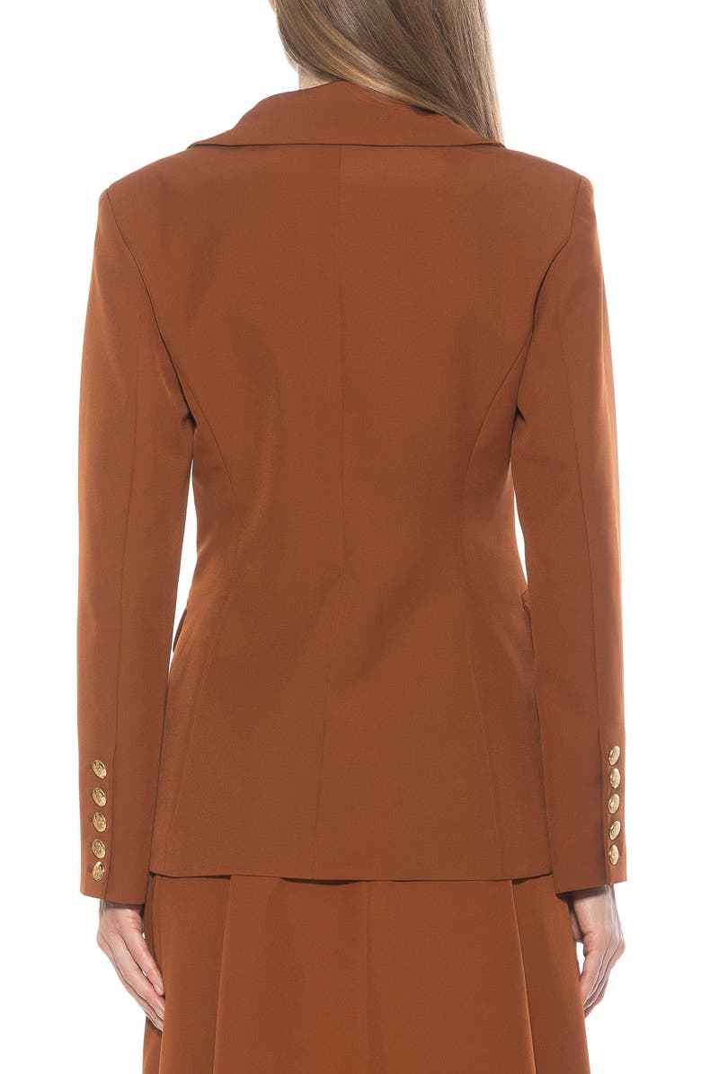 Alexia Admor Double Breasted Jacket, Alternate, color, Brown