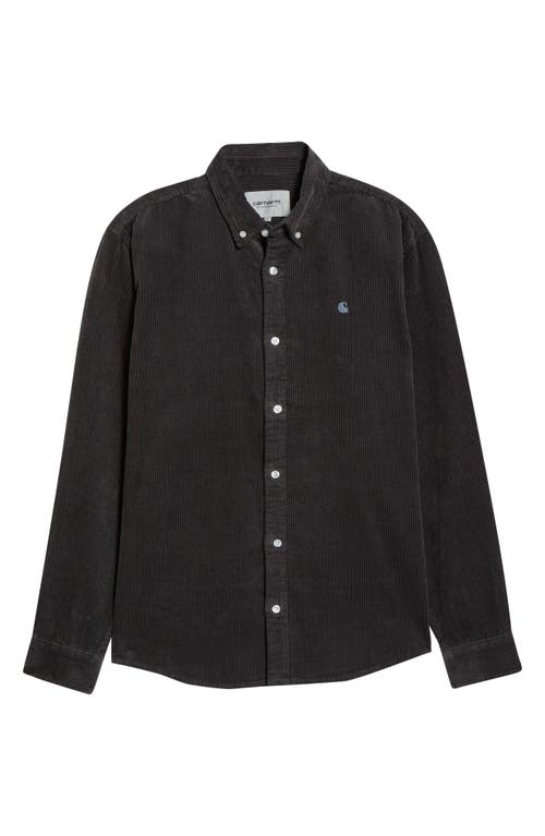Carhartt Work In Progress Madison Corduroy Button-down Shirt In Gray