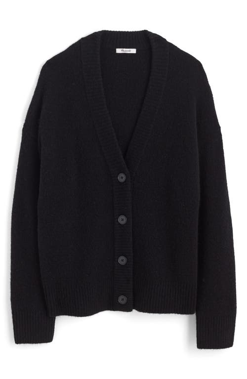 Madewell V-neck Drop-shoulder Cardigan In Black