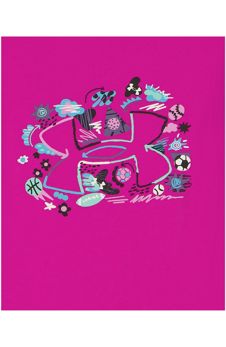Under Armour Kids' Flare Graphic T-Shirt & Skort Set, Alternate, color, Fuchsia