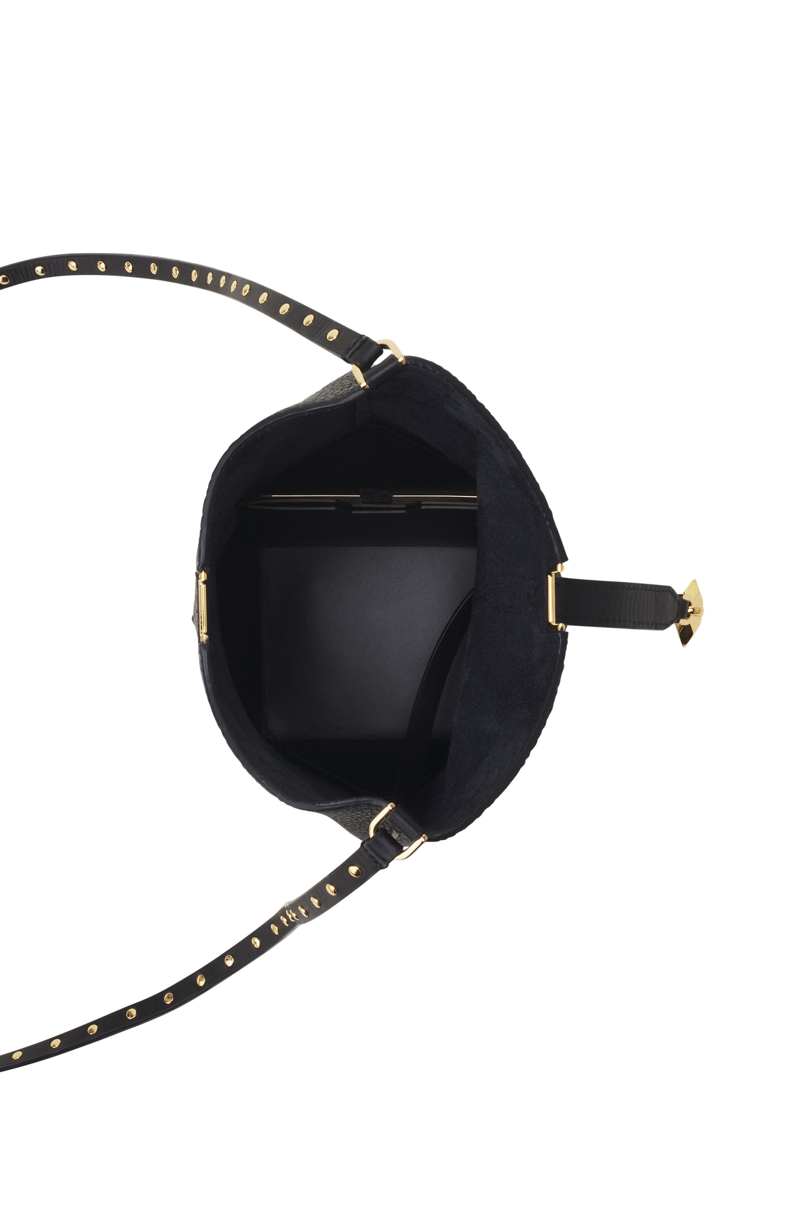 Lanvin Catch Nano By Lanvin Leather Bucket Bag, Alternate, color, Black