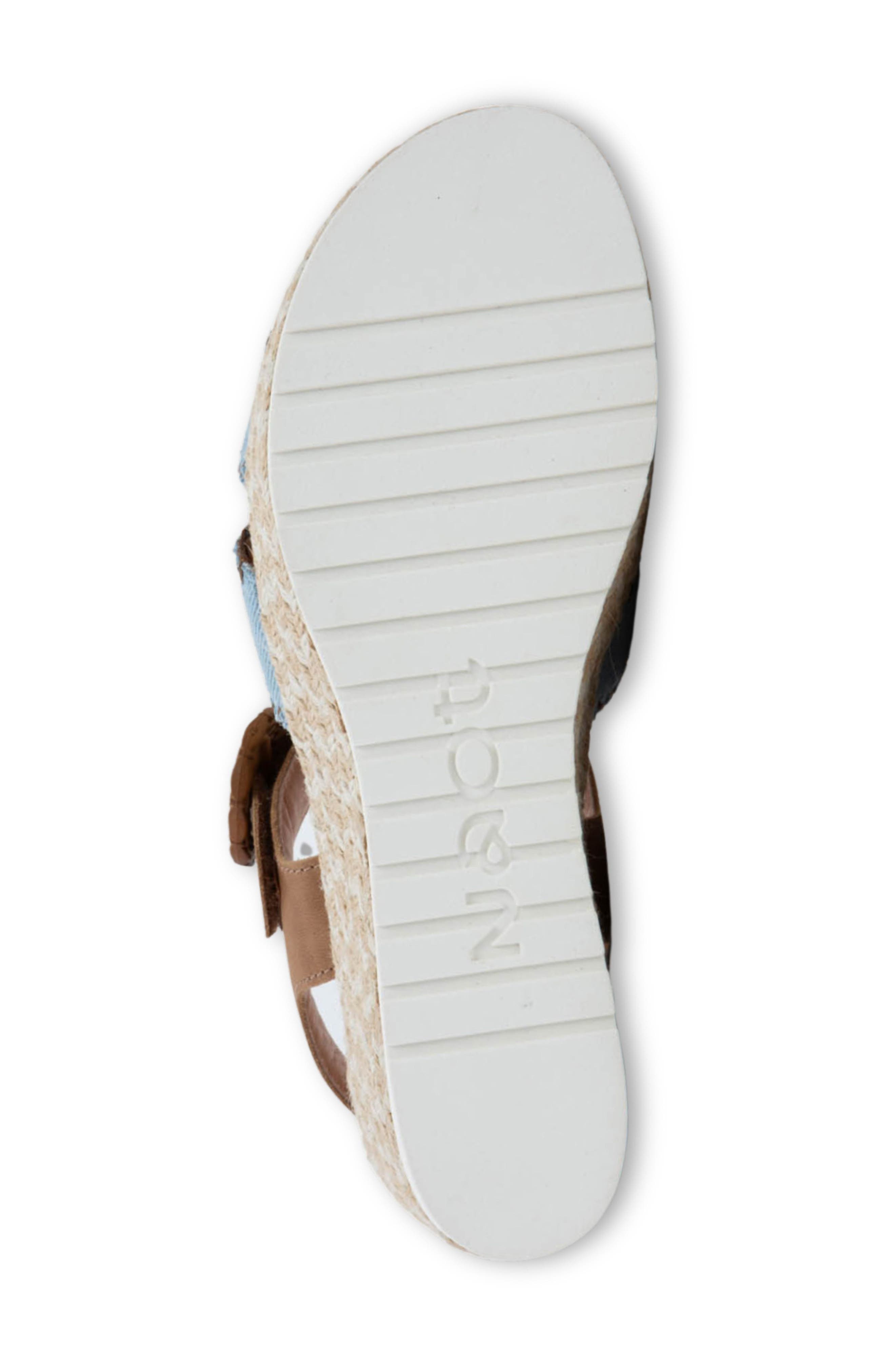 Naot Majorca Platform Sandal, Alternate, color, Latte Brown/ Denim