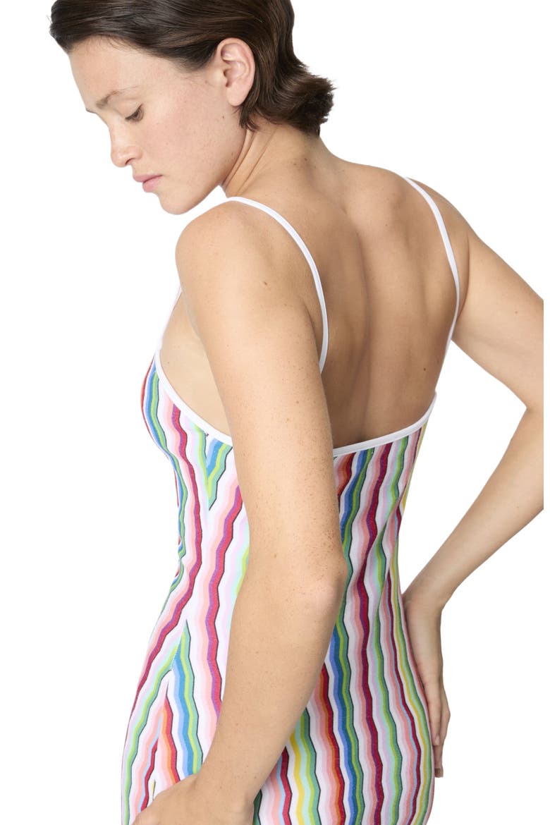 Mini Cover-up Dress In Terry Cloth With Zigzag Print, Alternate, color, Multicoloured