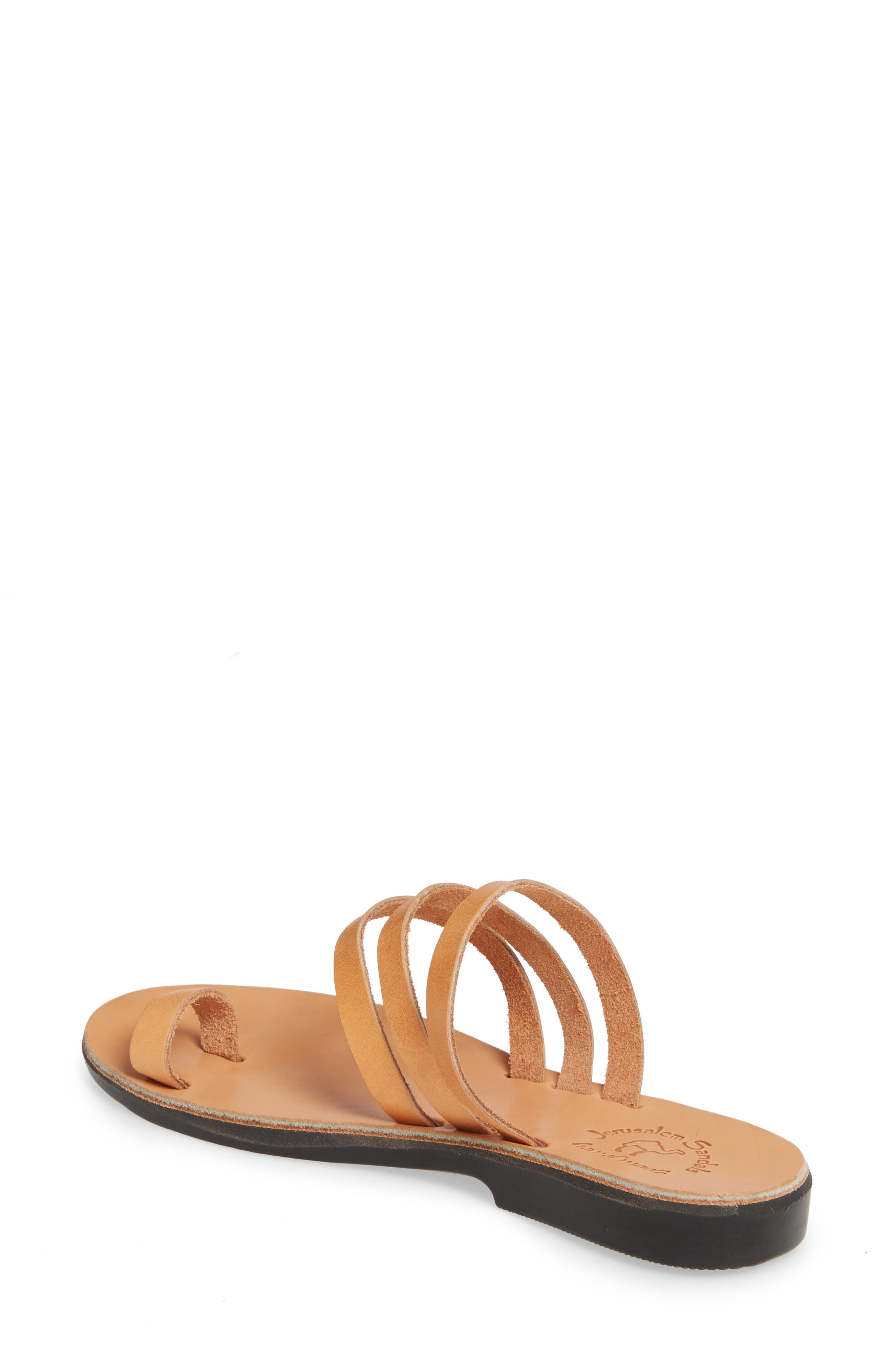 Angela Slide Sandal, Alternate, color, TAN LEATHER