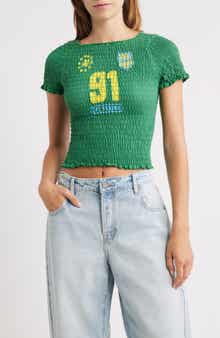 Daydreamer 1991 Champs Smocked Cotton Graphic T-Shirt