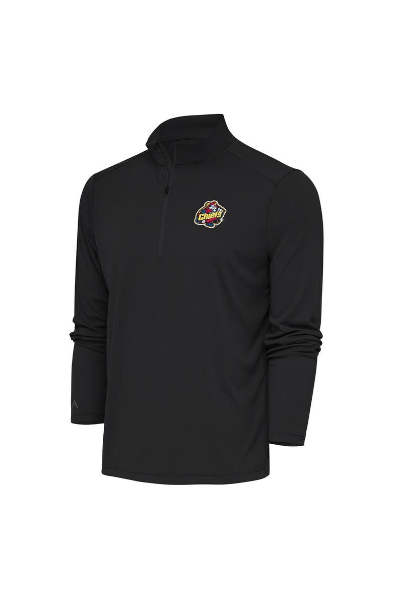 ANTIGUA Men's Antigua  Charcoal Peoria Chiefs Tribute Quarter-Zip Pullover Top, Main, color, 