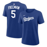 Nike Women's Nike Freddie Freeman Royal Los Angeles Dodgers Name & Number T-Shirt