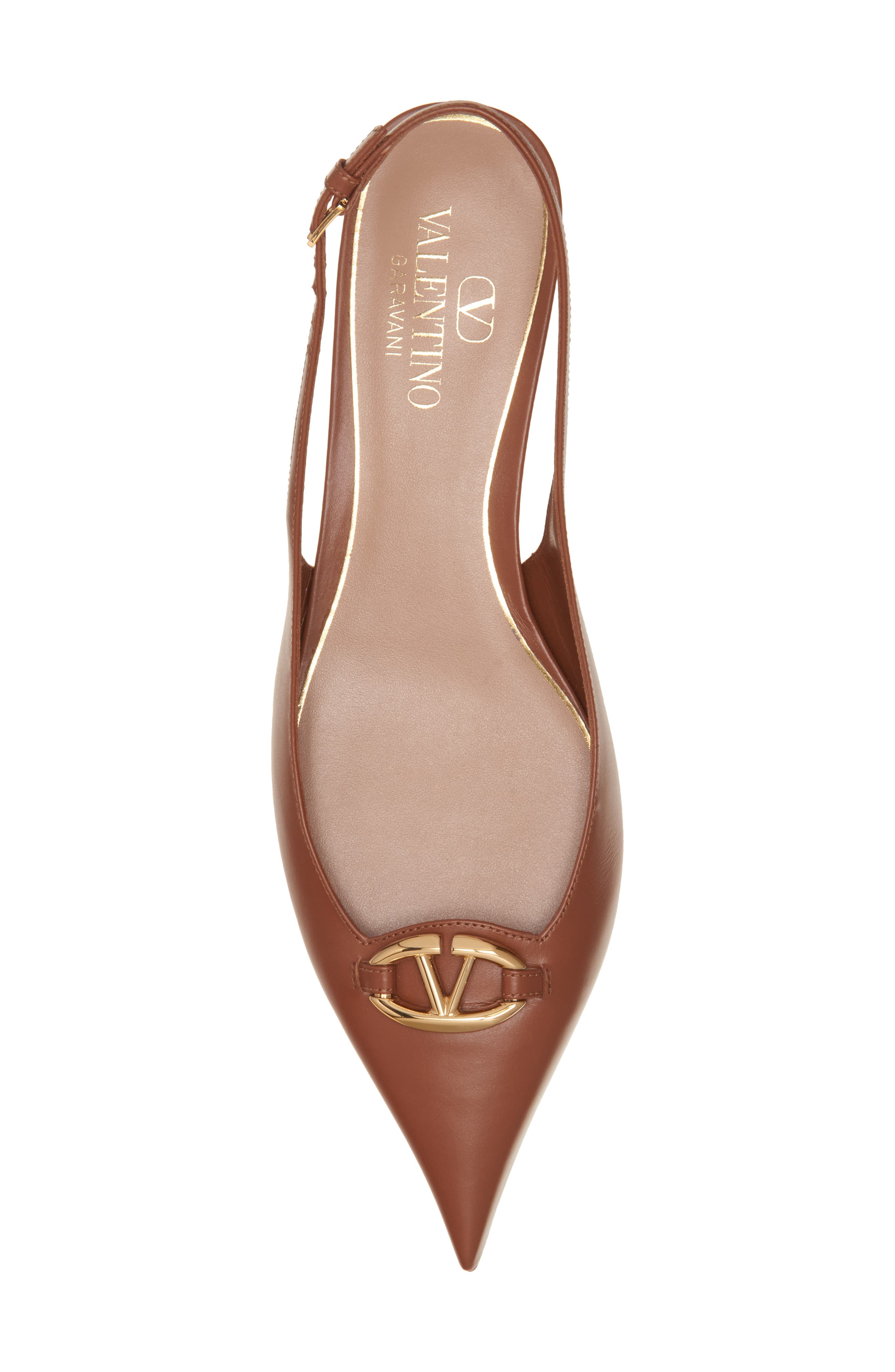 Valentino Garavani VLOGO Moon Pointed Toe Slingback Pump, Alternate, color, 