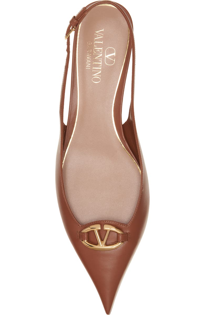 Valentino Garavani VLOGO Moon Pointed Toe Slingback Pump, Alternate, color,