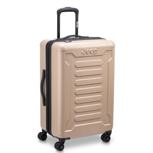 Jeep Jh004c Checked-medium 24 Inch Hardside Expandable Luggage With Spinner Wheels In Sand