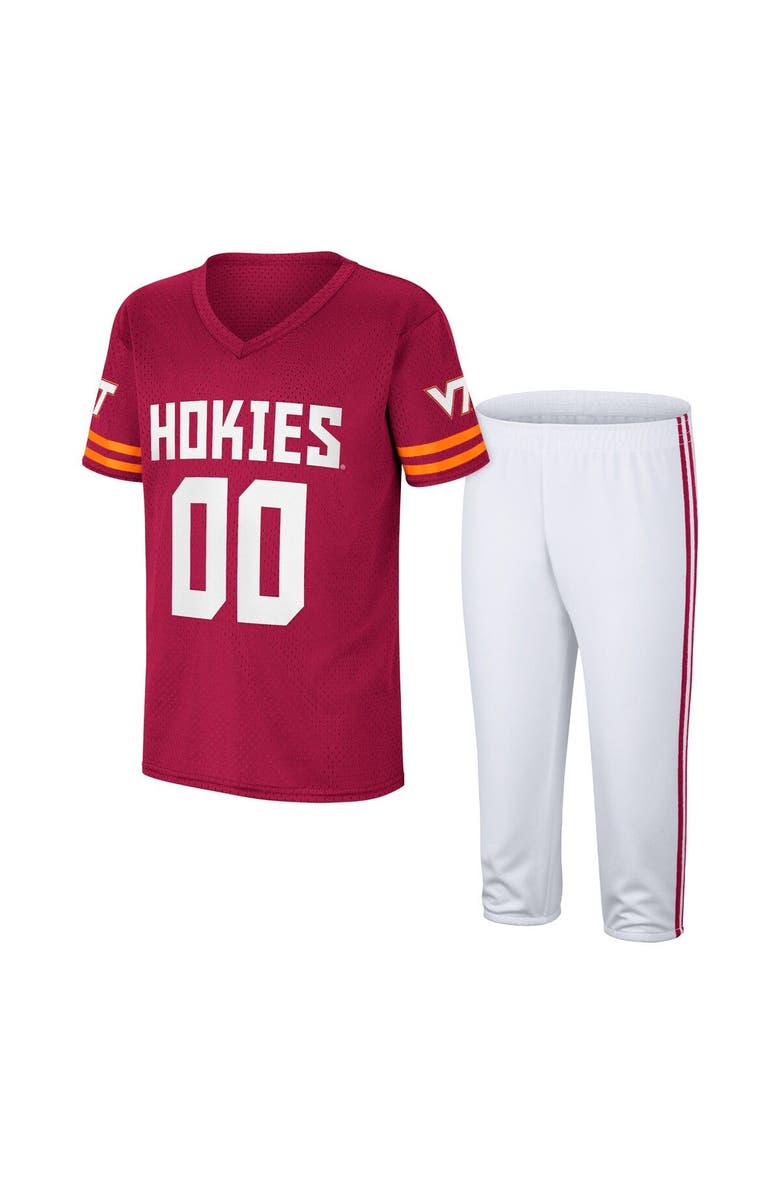 COLOSSEUM Youth Colosseum Maroon/White Virginia Tech Hokies Football Jersey & Pants Set, Main, color, Maroon