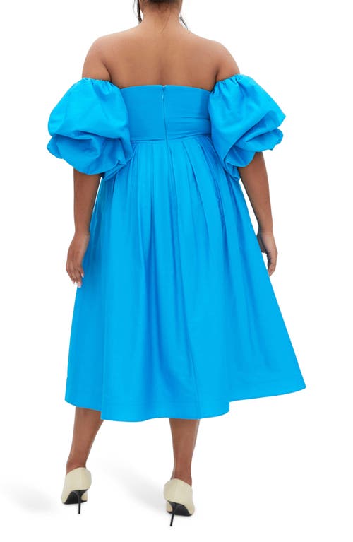 Shop City Chic Rosalee Midi Dress In Azure