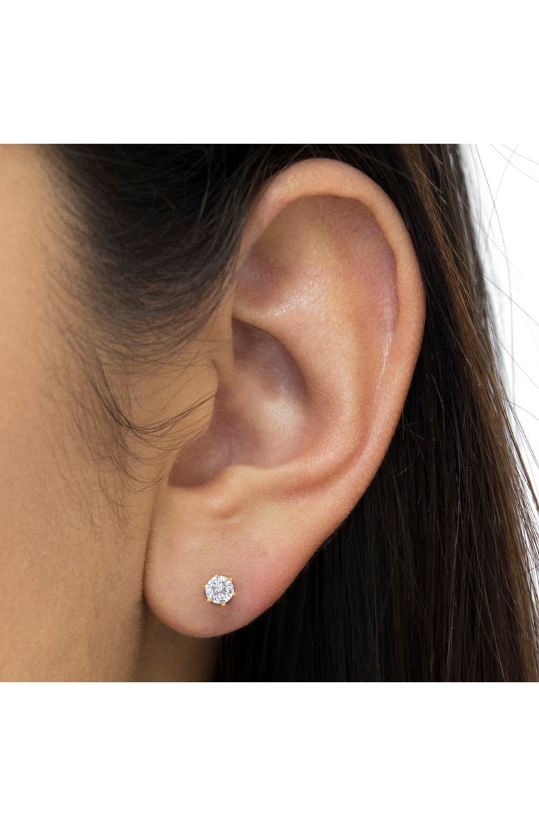 Haus of Brilliance 18K Yellow Gold 1-1/2 Ct Near Colorless Diamond Classic 6-Prong Stud Earrings, Alternate, color, Yellow