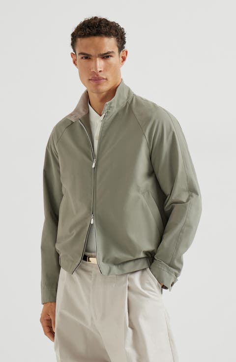 Gabardine outerwear jacket