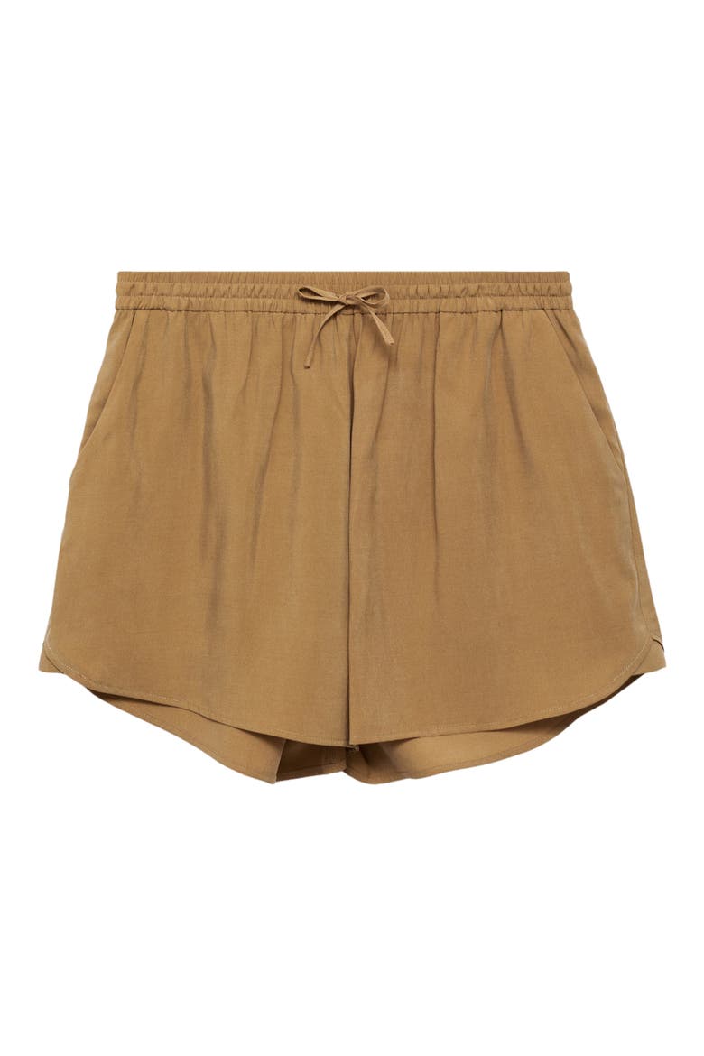 Drawstring Shorts, Alternate, color, MEDIUM BROWN