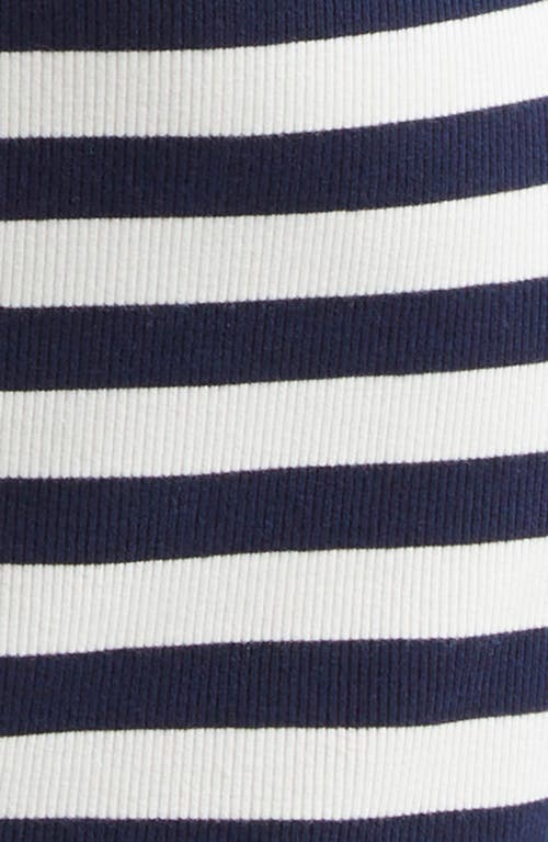 L Agence Nura Sleeveless Midi Dress In Navy/white Stripe
